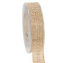 Article Ruban décoratif en jute naturel, 25 mm ; ruban en jute ; ruban cadeau rustique, 10 m
