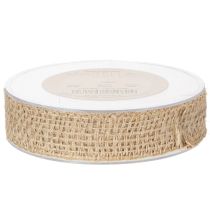 Article Ruban décoratif en jute naturel, 25 mm ; ruban en jute ; ruban cadeau rustique, 10 m