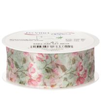 Article Ruban cadeau à motif floral pour un emballage cadeau élégant, 15 m