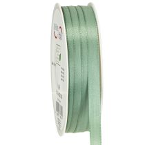 Article Ruban décoratif taffetas ruban cadeau vert sauge 10 mm 50 m