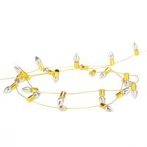 Article Ruban décoratif Chaîne lumineuse de Noël doré argent L12mm L5m
