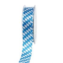 ruban décoratif blanc-bleu 25mm 20m