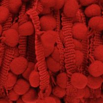Article Ruban décoratif à pompons Ruban Pom Pom Rouge 20mm 15m