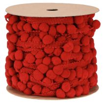 Article Ruban décoratif à pompons Ruban Pom Pom Rouge 20mm 15m