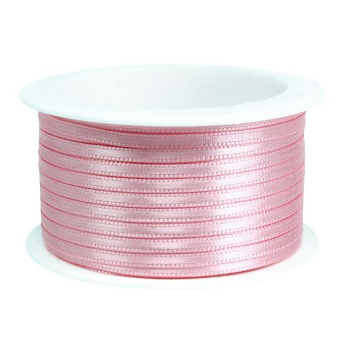 Article Ruban cadeau ruban satin ruban décoratif rose pastel 3mm 50m