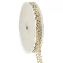 Article Ruban décoratif dentelle ruban décoratif beige L16mm L20m
