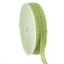 Article Ruban décoratif dentelle au crochet bordure dentelle vert W12mm L20m