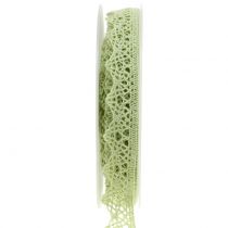 Article Ruban décoratif dentelle vert 22mm 20m