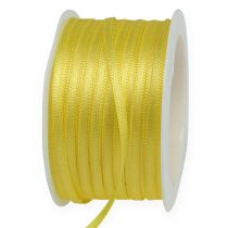 Article Ruban décoratif cadeau en taffetas jaune 3 mm x 50 m