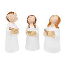 Figure à décorer choeur d&#39;enfants 11-12,5cm blanc 6pcs