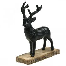 Article Déco Cerf Déco Renne Métal Bois Noir H25cm