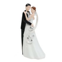 Article Figurine décorative couple de mariés 10, 5 cm