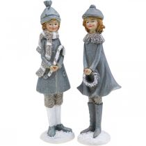 Article Figurines déco hiver figurines enfants filles H19cm 2pcs