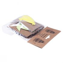Article Poulets décoratifs en papier nid d'abeille Pâques 11×6,5×12cm 6pcs