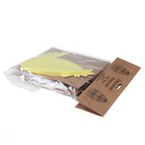 Article Figurines décoratives poulet en nid d'abeille jaune vert violet 18,5x12x20cm 3pcs