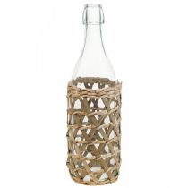 Article Bouteille déco en verre décoration de bouteille en verre tressée Ø9.5cm H31cm