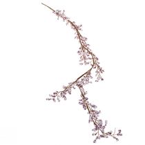 Article Support décoratif branche de baies blanc violet gel d'hiver 130cm