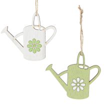 Article Cintre décoratif arrosoir décoration bois vert naturel 8cm 12 pcs