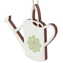 Article Cintre décoratif arrosoir décoration bois vert naturel 8cm 12 pcs