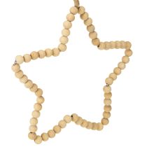 Article Décorations suspendues bois naturel – Cœur, Étoile, Sapin – Lot de 3
