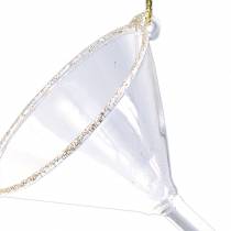 Cintre déco verres clair avec or 9cm 2pcs