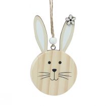 Article Cintre décoratif tête de lapin en bois or blanc naturel 10,5cm 8pcs