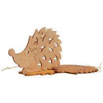 Déco cintre bois hérisson déco marron nature orange 12x10cm 12pcs
