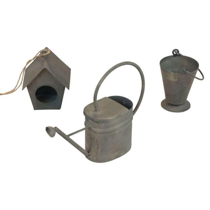 Cintre décoratif métal décoratif jardin gris vintage 5-15cm lot de 3