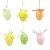 Article Cintre décoratif Oeufs de Pâques en plastique à suspendre 4×5,5cm 12pcs