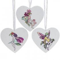 Article Coeur décoratif à suspendre, décoration pendentif coeur elfe 12cm 6pcs