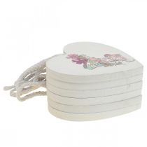 Article Coeur décoratif à suspendre, décoration pendentif coeur elfe 12cm 6pcs