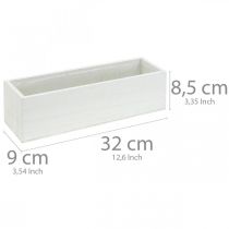 Article Boîte décorative pour plantation, jardinière, jardinière, décoration bois L32cm