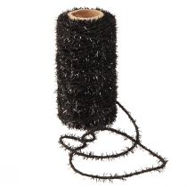 Article Cordon décoratif pailleté noir beige blanc L1,5mm L25m 2 pièces