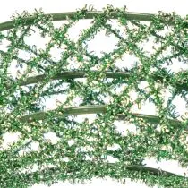 Article Couronne décorative en treillis métallique vert pour projets de bricolage, 19 cm, 2 pièces