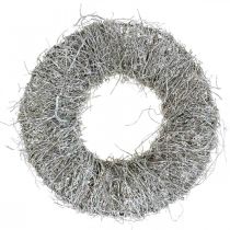 Couronne déco nature, couronne de vigne, couronne naturelle Ø25cm blanc