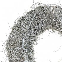 Couronne déco nature, couronne de vigne, couronne naturelle Ø25cm blanc