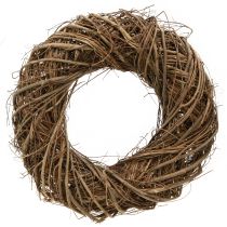 Article Couronne décorative en branches d&#39;orme naturel Ø28–30cm H6,5cm 2pcs