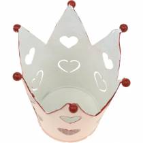 Article Couronne décorative, lanterne en métal, jardinière pour la Saint Valentin, décoration en métal avec un coeur