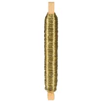 Article Fil d&#39;enrubannage décoratif en fil émaillé doré 0,50 mm 50 m 100 g