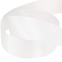 Article Ruban décoratif cadeau en polyester blanc 40 mm 50 m