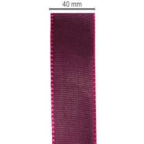 Article Ruban cadeau, ruban en taffetas violet, élégamment brillant, 25 mm de large, 50 m de long