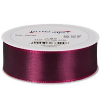 Article Ruban cadeau, ruban en taffetas violet, élégamment brillant, 25 mm de large, 50 m de long