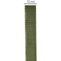 Article Ruban cadeau à bord tissé, ruban taffetas pour loisirs créatifs, 15 mm de large, 50 m de long