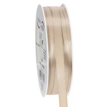 Article Ruban cadeau beige étroit, ruban fin pour emballage, 10 mm de large, 50 m de long