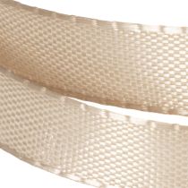 Article Ruban cadeau beige étroit, ruban fin pour emballage, 10 mm de large, 50 m de long