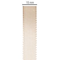 Article Ruban décoratif en satin, ruban en taffetas beige 15 mm 50 m