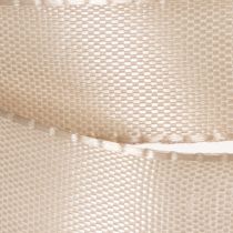 Article Ruban décoratif en satin, ruban en taffetas beige 15 mm 50 m