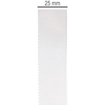 Article Ruban décoratif en taffetas blanc, 25 mm de large, 50 m de long