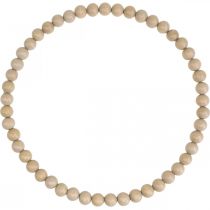 Article Anneau décoratif perles en bois nature décoration à suspendre décoration de table Ø30cm 2pcs