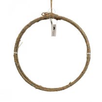 Anneau décoratif jute Scandi anneau décoratif à suspendre Ø30cm 3pcs
